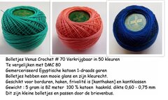 Venus Crochet cotton Haken - Borduren - Kantklossen