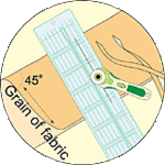 Bias Tape Cutting Liniaal - 43.5 x 11cm - Snijliniaal i