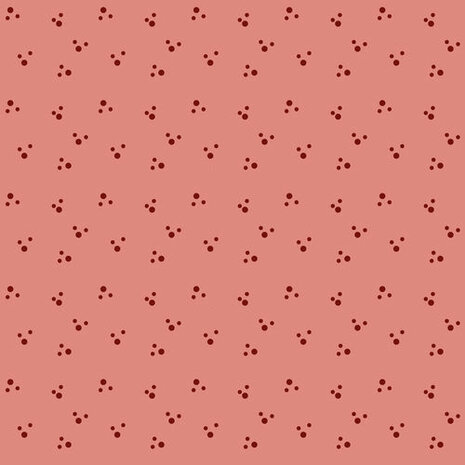 EQP - Contemporary - Paw prints - Coral pink 100% katoen en 110 cm breed.