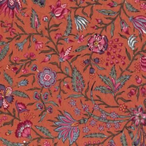 Antique Textiles Com. DHER 4023 Orange  Nieuwe collectie van Dutch Heritage 2021 