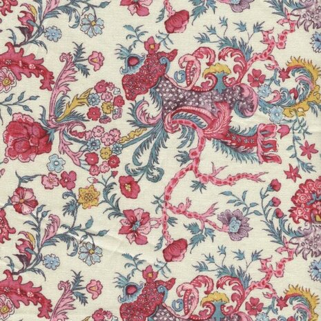 Dutch Heritage - Cream - DHER2051 - Indira cream -  Nieuw van Petra Prins  - Dutch Heritage fabrics  -  Indira collectie.