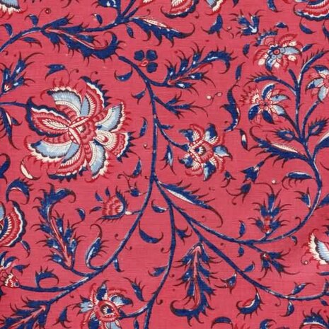 Gujarat - Red - DS1020-RED  -  Nieuw van Petra Prins  - Dutch Heritage fabrics