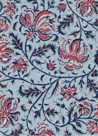 Gujarat - Light Blue - DS1020-LTBLUE  -  Nieuw van Petra Prins  - Dutch Heritage fabrics 