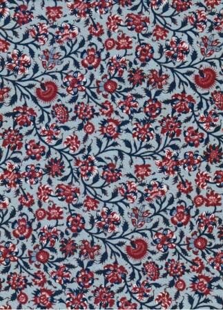 Gujarat - Light Blue - DS1018-LTBLUE  -  Nieuw van Petra Prins  - Dutch Heritage fabrics 