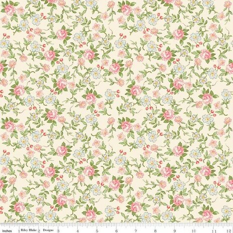 Rose &amp; Violet&#039;s Garden - Riley Blake - C10413 cream 