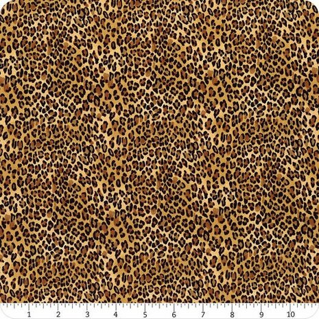 Tijgerprint - T &amp; T - leopard C2722 100% katoen en 110 cm breed