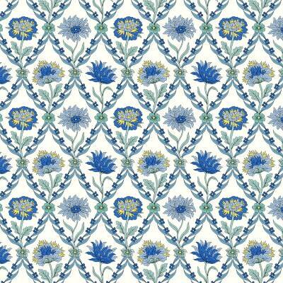 Liberty - The Summer house - Kew Trellis Prachtige bloemen in de tinten blauw. Elke driehoek waar een bloem in staat is incl de rand 6,5 hoog en 3,5 breed 
