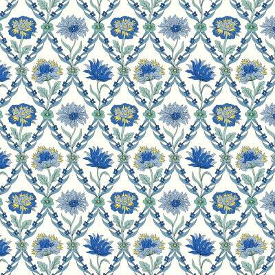 Liberty - The Summer house - Kew Trellis Prachtige bloemen in de tinten blauw. Elke driehoek waar een bloem in staat is incl de rand 6,5 hoog en 3,5 breed 