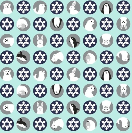 Arctic Girl&nbsp; - 3411=11 - Studio fabrics Uit een serie van 3 verschillende stoffen