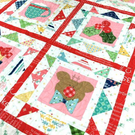 20 templates voor de quilt Cozy Christmas van Lori Holt Dit is incl. het patroon