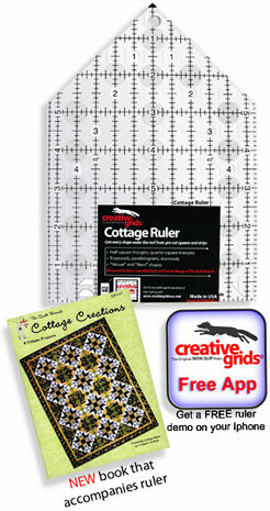 Creative Grids - non slip - Liniaal - Cottage ruler - CGRQB2 