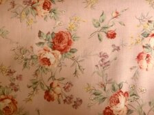 Antique Rose - Lecien - LC-483-P Zalm ondergrond met roosjes-   by Lecien -  Antique Rose.