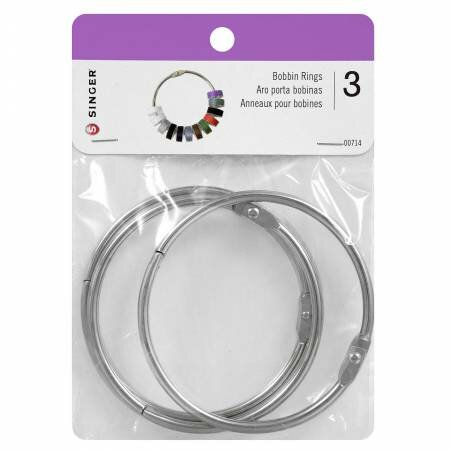 Ringen voor borduurgaren 8 cm doorsnede 3 stuks in een pakketje merk Singer Scharnierend ook geschikt voor je spoeltjes