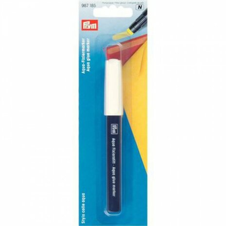 De Prym Aqua lijmstift is een lijmstift waarmee stukjes stof, vlechten, kant en ritsen gemakkelijk kunnen worden gelijmd voordat deze worden vastgenaaid. 