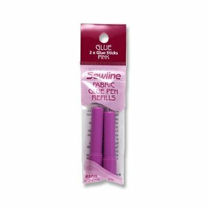 SEWLINE -Lijm  Fabric Glue Pen REFILLS - SEW-FAB-GLUE-PEN-REFILLS. 2 x Refills - Ideaal om 2 stoffen aan elkaar te verbinden. kleur Pink