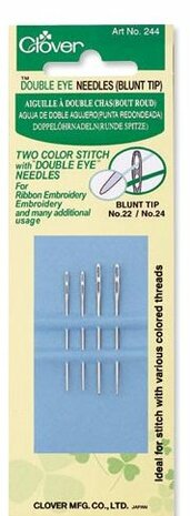 Clover - Double Eye (Blunt) Naalden - CL-DEB-242 - 3 maten in het pakje - Size 15 / 17 / 20&nbsp;