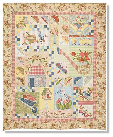 The Vintage Spool – Verna Mosquera De afmeting is 66 x 78 inch