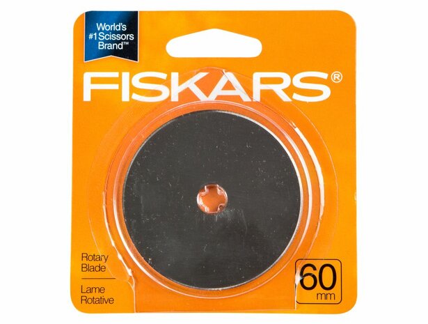 Fiskars - rolmes refill - 60 mm -  1 stuk Reserve mesje Deze mesjes hebben een Titanium coating, dit wil zeggen dat ze veel langer scherp blijven.