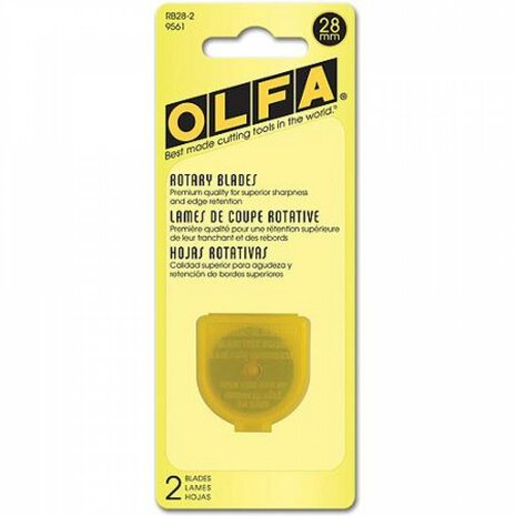 Olfa - Reserve Mes - RB28-2  -  Vervang mes voor 28 mm Rotary Cutter -  (2 stuks) 