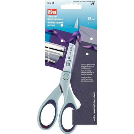 Prym - borduurschaartje 18 cm - nr.610 551. kwalitatief goed schaartje met punt.Titanium gecoat, het schaartje blijft hierdoor veel langer scherp.