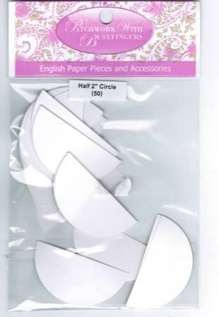 2 INCH - HALF Cirkels - Busyfingers - BF-CIRCLES - 50 papers - Sue Daley.