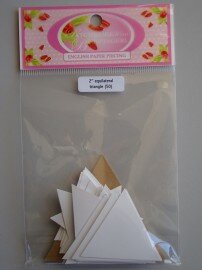 2.5 INCH - Equilaterial Triangles &amp; TEMPLATE - BusyFingers - BF-EQUITRIANGLES -  50 papers &nbsp;met Acrylic Template - Sue Daley.