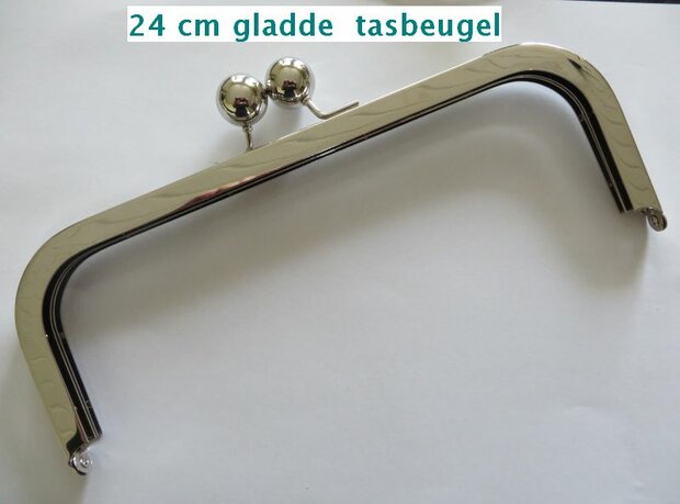 asbeugel - 24 cm - mooi gladde  solide tasbeugel. Deze schitterende tasbeugel van een zeer solide kwaliteit Kleur Nikkel.