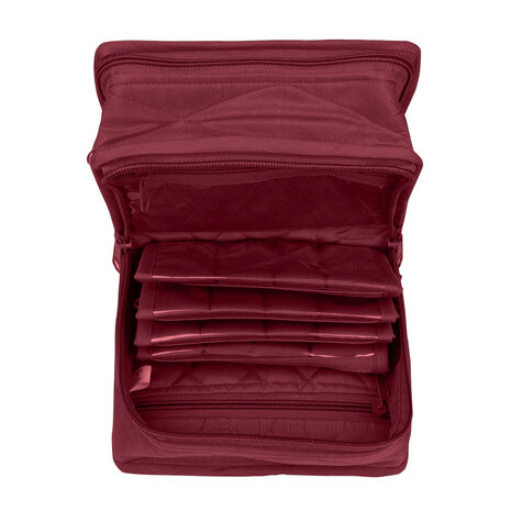 Organiser -Yazzii - Maroon de kleur is bordeaux &nbsp;Double petite craft organizer 