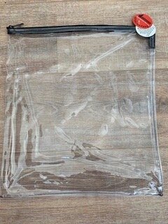 &nbsp;Project bag - 40,5 cm x &nbsp;38 cm doorzichtig met zwart e rand 
