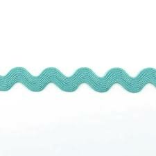 Zig-Zag - 100% Cotton - groenblauw 8 mm breed P