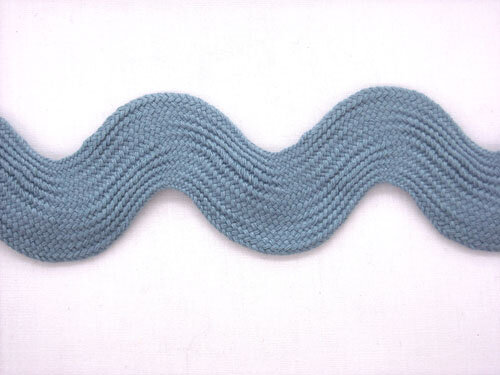 Jumbo Zig-Zag Ribbon - 100% Cotton  blauw 2 cm breed