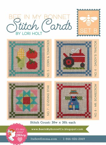 Borduurpatroon Lori Holt Stitch cards set B