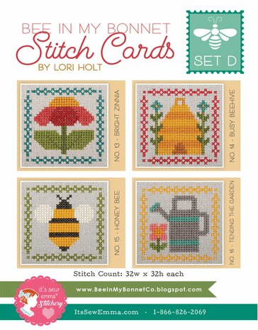 Borduurpatroon Lori Holt Stitch cards set D