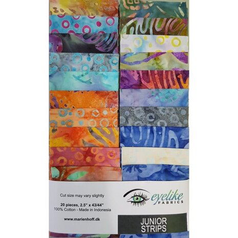 Batik 20 strips nr.2 2,5 x 43/44 inch