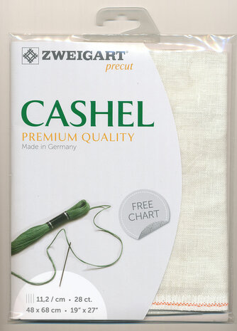 Cashel borduurlinnen 28 ct is 11,2 cm kl 1079 Precut 48 cm x 68 cm