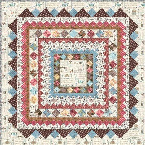 Kit Pride &amp; Prejudice by Jane Austen Collection quilt 166 cm x 166 cm