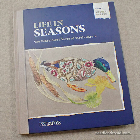 Boek Life in seasons Winter Spring deel 1 Nicola Jarvis met borduurpatronen
