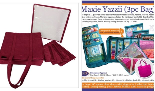 SUPER AANBIEDING Organiser -Yazzii - Maroon is Bordeaux rood  - MAXIE Yazzii 3 pc bag