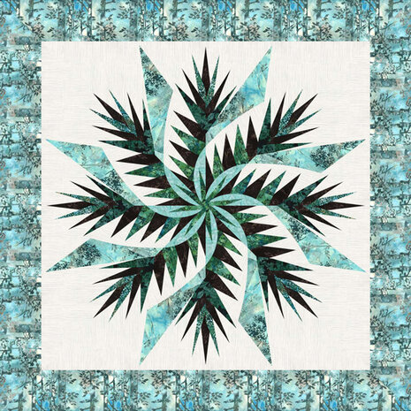 Quiltpatroon Evergreen Fern nog. 101 cm x 101 cm 