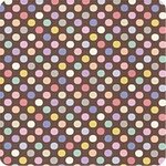 Tilda - medium dots - Plum garden collection Multi 130060 colour de stip is 7 mm.