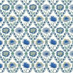 Liberty - The Summer house - Kew Trellis Prachtige bloemen in de tinten blauw. Elke driehoek waar een bloem in staat is incl de rand 6,5 hoog en 3,5 breed 