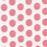 Red Rooster- Nice people nice things- 24114 Ondergrond wit met pink dots.