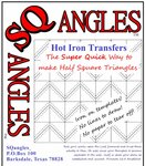 SQ Angles - 2,25 finished half square driehoeken - hot iron transfers. 