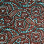 Extra Breed 160 cm - Paisley - Donkerbruin met blauw/groen Paisley motief. 100% katoen.