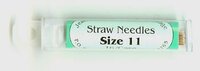 Jeana Kimball - Straw Needles Size 11 -  16 per case -  The Size 11 Straw needle is extra fine and flexible. It is the size preferred for intricate hand applique. It also works great for beading projects. 