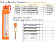 Tulip - Hiroshima - Naalden - Quilting Between nr. 8 met een groot oog