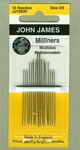 Milliners Naalden (3/9). Verpakt per 20 stuks. JJ-M-JJ15039E. Van John James - England.