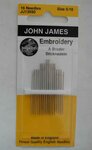 John James - Borduren Naalden- JJ13550 - Maat 5/10. Borduren Naalden  Verpakt per 16 stuks. 