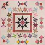 Morning Star - Sue Daley - een combinatie met English Paper Piecing and needleturn appliqué. Pre-cut paper mallen en acrylic templates inclusief