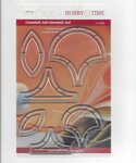 Transparante Quiltstempel CRP0186 Clamshell, half clamshell, leaf  van 2 inch en 3 inch. 